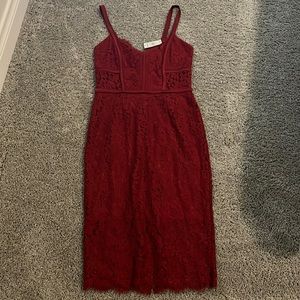Dark red/maroon Sexy Lace Dress